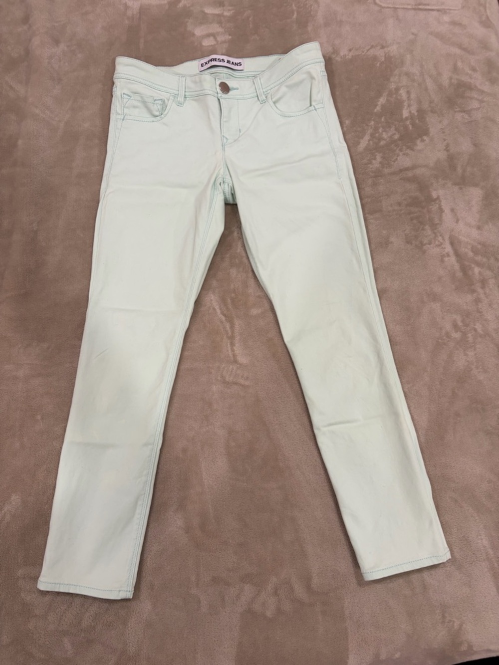 Express Women’s Mint CROPPED LEGGING STELLA•LOW RISE SIZE 0 - Light Mint